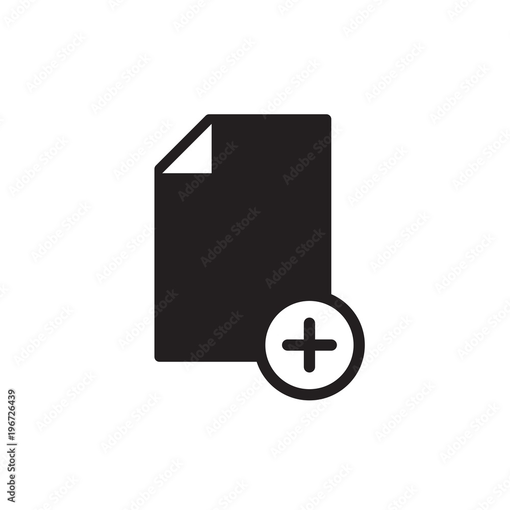 Poster add new file filled vector icon. modern simple isolated sign. pixel perfect vector illustration for 