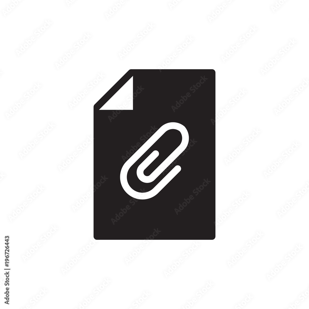 Poster file attachment filled vector icon. modern simple isolated sign. pixel perfect vector illustration f