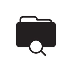 search folder filled vector icon. Modern simple isolated sign. Pixel perfect vector  illustration for logo, website, mobile app and other designs