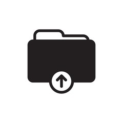 upload folder filled vector icon. Modern simple isolated sign. Pixel perfect vector  illustration for logo, website, mobile app and other designs