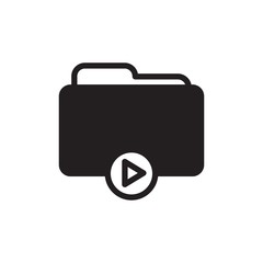 video folder filled vector icon. Modern simple isolated sign. Pixel perfect vector  illustration for logo, website, mobile app and other designs
