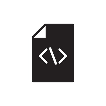 code file filled vector icon. Modern simple isolated sign. Pixel perfect vector  illustration for logo, website, mobile app and other designs