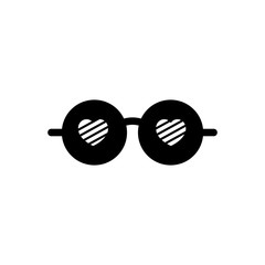 hippy glasses filled vector icon
