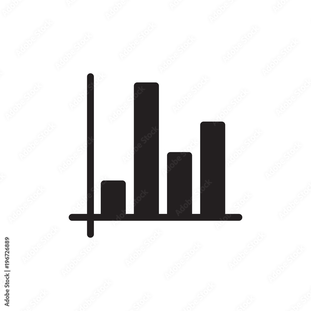 Poster bar chart, diagram chart filled vector icon. modern simple isolated sign. pixel perfect vector illus