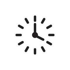 time, clock filled vector icon. Modern simple isolated sign. Pixel perfect vector  illustration for logo, website, mobile app and other designs