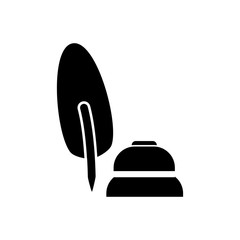ink pen filled vector icon. Modern simple isolated sign. Pixel perfect vector  illustration for logo, website, mobile app and other designs