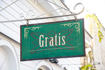 Obraz premium Schild 266 - Gratis