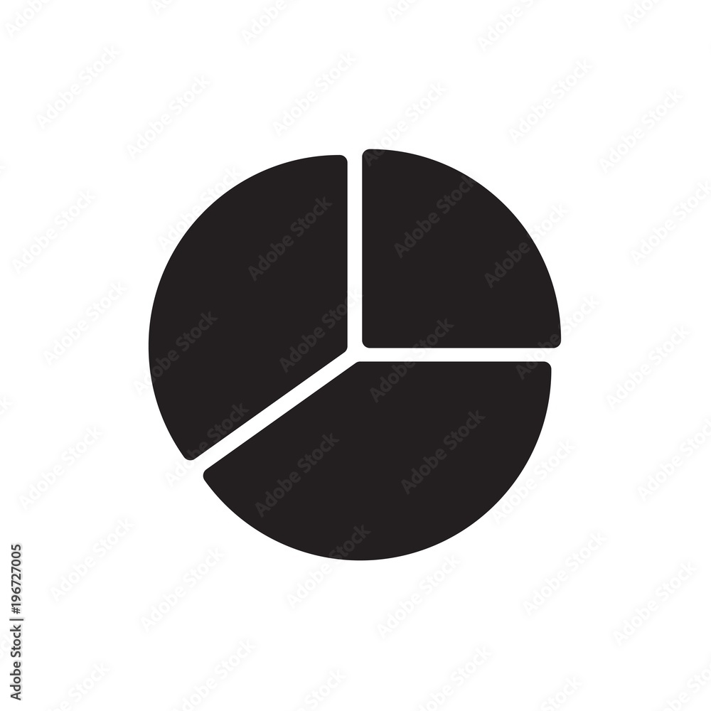 Poster pie chart filled vector icon. modern simple isolated sign. pixel perfect vector illustration for log