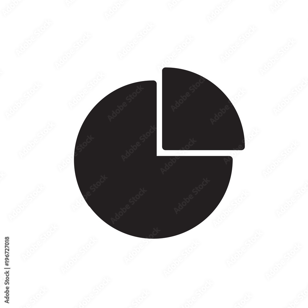 Aufkleber pie chart filled vector icon. modern simple isolated sign. pixel perfect vector illustration for log