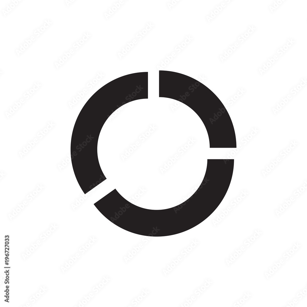 Aufkleber pie chart filled vector icon. modern simple isolated sign. pixel perfect vector illustration for log