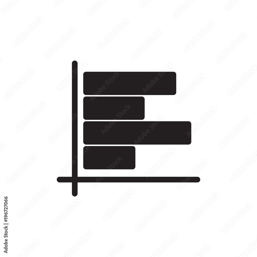 Poster vertical diagram, vertical bar chart filled vector icon. modern simple isolated sign. pixel perfect 