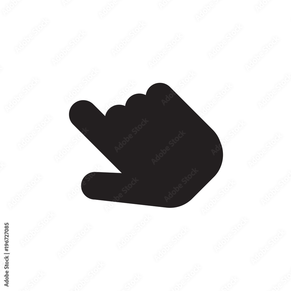 Aufkleber diagonal hand click filled vector icon. modern simple isolated sign. pixel perfect vector illustrati