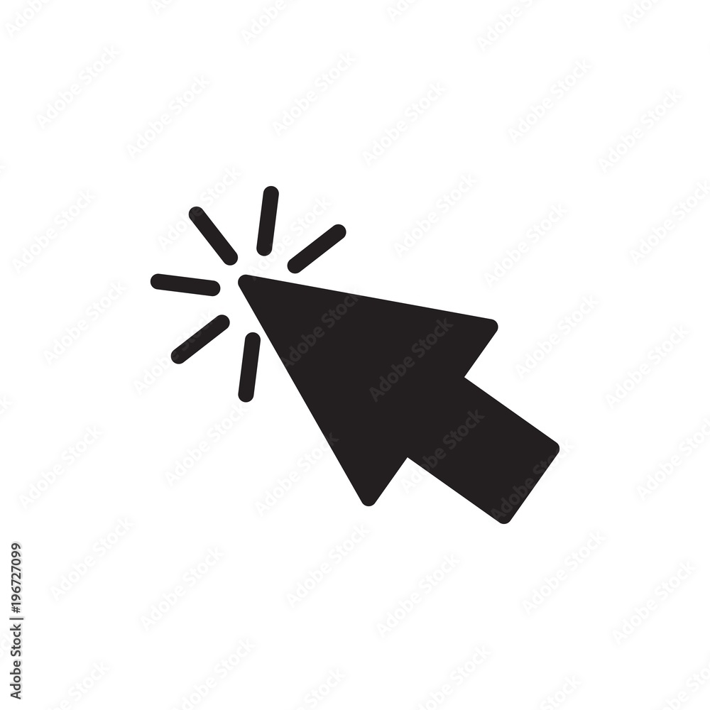 Aufkleber arrow click filled vector icon. modern simple isolated sign. pixel perfect vector illustration for l