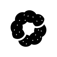 doughnut filled vector icon. Modern simple isolated sign. Pixel perfect vector  illustration for logo, website, mobile app and other designs