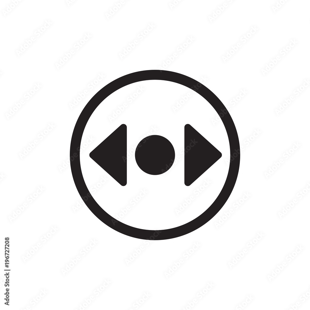 Leinwandbilder horizontal scroll cursor filled vector icon. modern simple isolated sign. pixel perfect vector illus