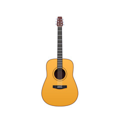 Obraz premium Wooden guitar, traditional string musical instrument. Music on acoustic guitar.