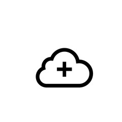 Add to cloud outlined vector icon. Modern simple isolated sign. Pixel perfect vector  illustration for logo, website, mobile app and other designs