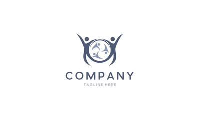 Human Group Family Care Logo, Human Family Community Creative Logo, Abstract People symbol, togetherness and community concept design