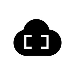 Obraz premium Cloud filled vector icon. Modern simple isolated sign. Pixel perfect vector illustration for logo, website, mobile app and other designs