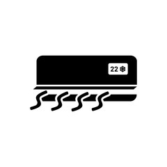 Fototapeta premium Air conditioner filled vector icon. Modern simple isolated sign. Pixel perfect vector illustration for logo, website, mobile app and other designs