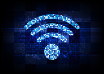 Obraz premium wireless signal technology background