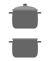 a pan with a lid and without