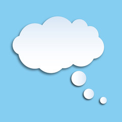 White cloud. To tell. Thoughts. Simple