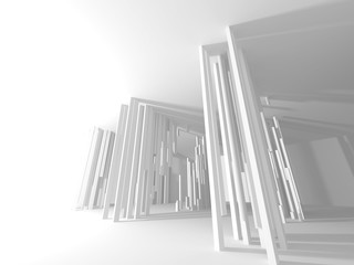 White Architecture Construction Modern Interior Background