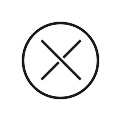 Fototapeta premium Close outlined vector icon. Modern simple isolated sign. Pixel perfect vector illustration for logo, website, mobile app and other designs