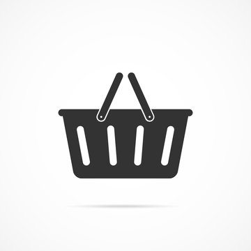 Vector image of basket icon.