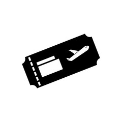 Flight ticket filled vector icon. Modern simple isolated sign. Pixel perfect vector  illustration for logo, website, mobile app and other designs