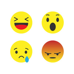 Fototapeta premium Vector image of set of emoticons.