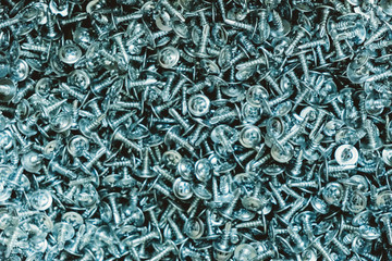 zinc-plated self-tapping screws for building close-up