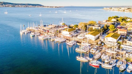 Vue aérienne du port de Balaruc