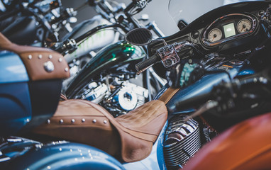 Fototapeta na wymiar Modern motorcycle shop