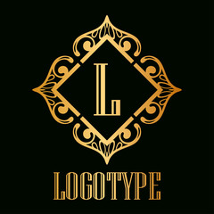 Vintage ornamental monogram