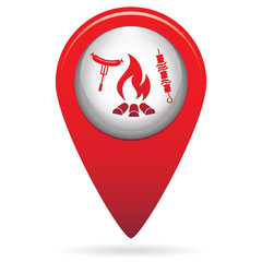 Grilled kebab and sausage icon