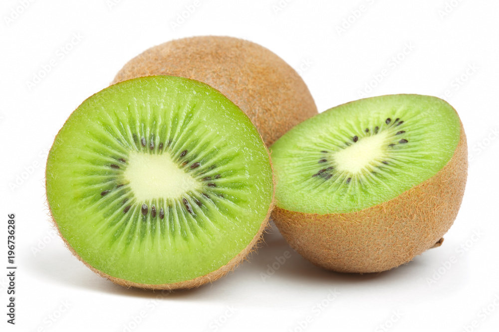 Wall mural kiwi isolated on white background - Wall murals