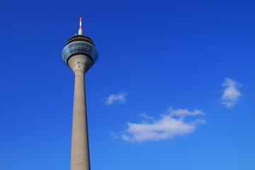 Part of  The Rheinturm (Rhine Tower), tv tower, in D&uuml;sseldorf.