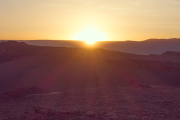 Obraz premium Valle de la Luna at sunset in San Pedro de Atacama, Chile