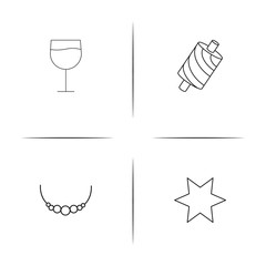 Dress And Clothes simple linear icon set.Simple outline icons