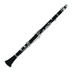 Vector flute on white