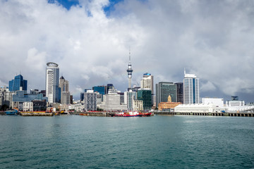 Fototapeta premium Auckland view from the sea, New Zealand
