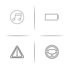 Cars And Transportation simple linear icon set.Simple outline icons