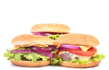 Hamburger on a white background