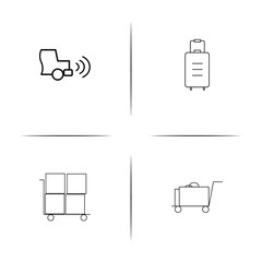 Cars And Transportation simple linear icon set.Simple outline icons