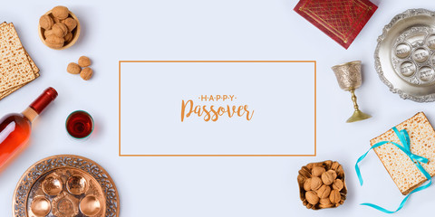 Jewish holiday Passover banner design