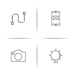 Devices simple linear icon set.Simple outline icons