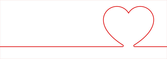 heart one-line background