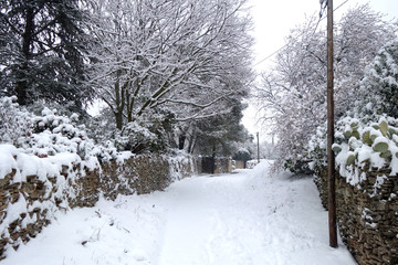 Rue sous la neige